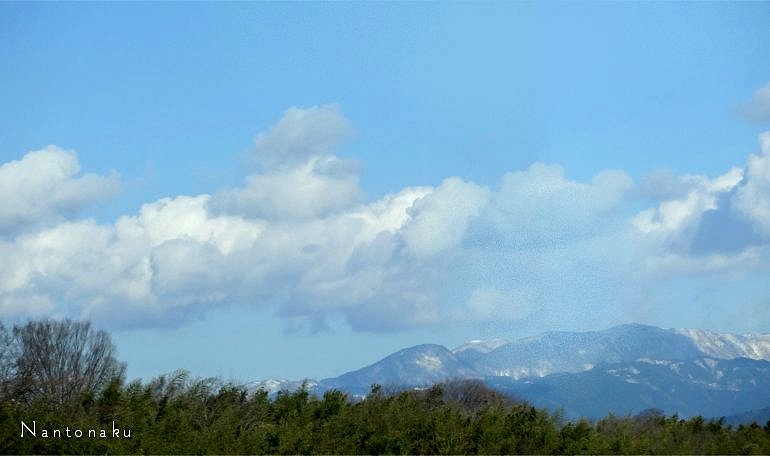 雪山の写真　岐阜～舞鶴　の間　辺り