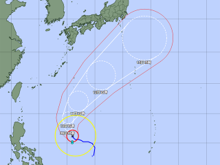 台風3号経路図（6月8日18時）
