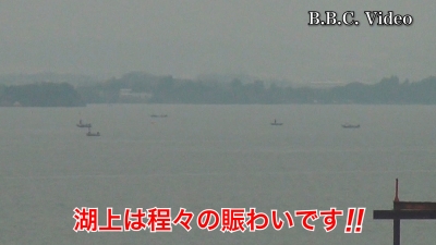 土曜日の琵琶湖は曇天軽風!! 湖上はまぁまぁ賑やかです #今日の琵琶湖（YouTubeムービー 23/06/10）
