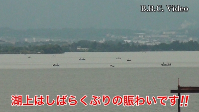 土曜日の琵琶湖南湖はしばらくぶりの賑わいです!! #今日の琵琶湖（YouTubeムービー 23/06/24）