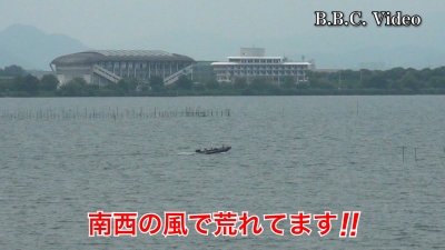 琵琶湖南湖は南西の強風!! 湖上はガラ空きです #今日の琵琶湖（YouTubeムービー 23/06/28）