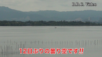 月曜日は曇り空の琵琶湖南湖!! 湖上はガランガランのガラ空きです #今日の琵琶湖（YouTube 23/07/31）