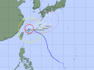 台風6号経路図（8月3日18時）1