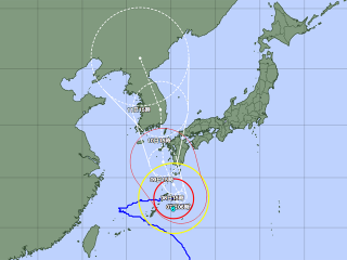 台風6号経路図（8月6日18時）