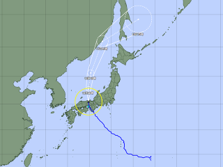 台風7号経路図（8月15日18時）