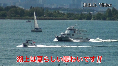 日曜日も晴天軽風のいい天気!! 琵琶湖南湖はよく賑わってます #今日の琵琶湖（YouTube 23/08/27）