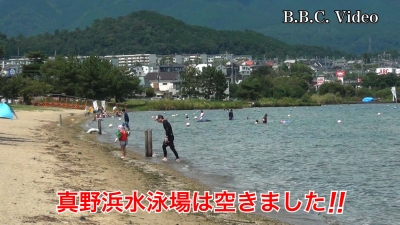 真野浜から眺めた琵琶湖北湖!! 月曜日は空きました #今日の琵琶湖（YouTube 23/08/28）