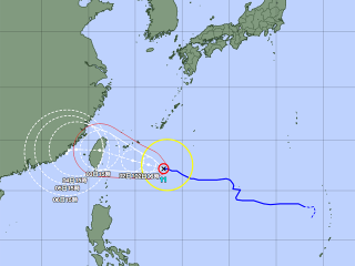 台風11号経路図（9月1日18時）