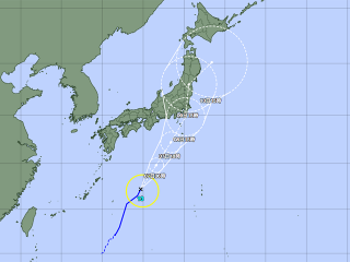 台風13号経路図（9月6日18時）