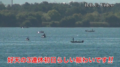 敬老の日の3連休初日の琵琶湖は秋晴れ!! 湖上はよく賑わってます #今日の琵琶湖（YouTube 23/09/16）