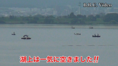 敬老の日は弱い雨が降ったり止んだり!! 琵琶湖南湖は一気に空きました #今日の琵琶湖（YouTube 23/09/18）