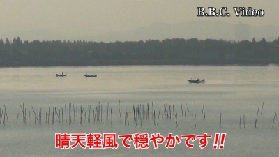 穏やかな秋晴れの琵琶湖南湖!! 湖上はガラ空きです #今日の琵琶湖（YouTube 23/10/19）