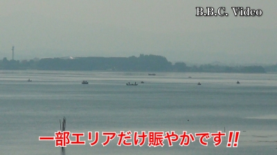 晴天ベタナギの琵琶湖南湖!! なぜか赤野井沖にボートが集まってます #今日の琵琶湖（YouTube 23/10/25）