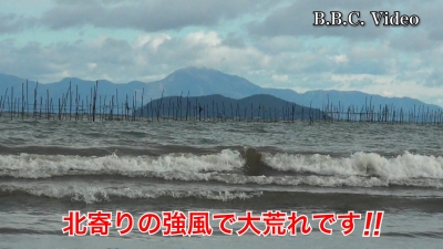 月曜日は強風大荒れの琵琶湖!! 湖上はガランガランのガラ空きです #今日の琵琶湖（YouTube 23/11/13）