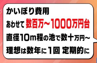 かい掘り費用は費用は数10万〜1000万円台 泥処理は除く
