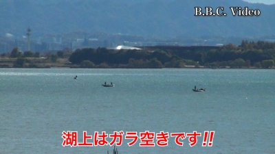 土曜日の琵琶湖雨のち晴天強風!! 湖上はガラ空きです #今日の琵琶湖（YouTube 23/11/25）