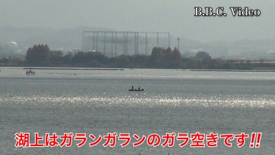 冬空の琵琶湖南湖!! 西風で湖上はガラ空きです #今日の琵琶湖（YouTube 23/11/28）