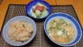 炊き込みご飯　お豆腐とオクラの玉子スープ　20230914