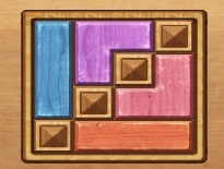 ブロックピースを枠にはめ込むパズル【Colored Wooden Blocks】