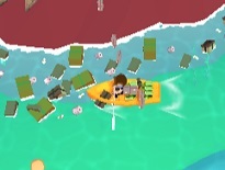 ボートで海を掃除する作業ゲーム【クリーン・ザ・ウォーター】