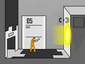 ポータル銃でワープアクションパズル【Portal:復活フラッシュ版】