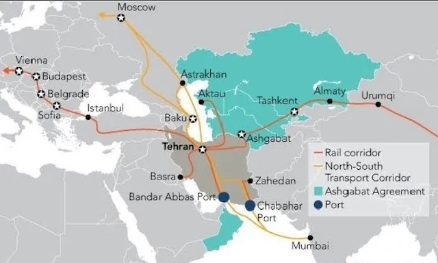 International North-South Transport Corridorandothersmap