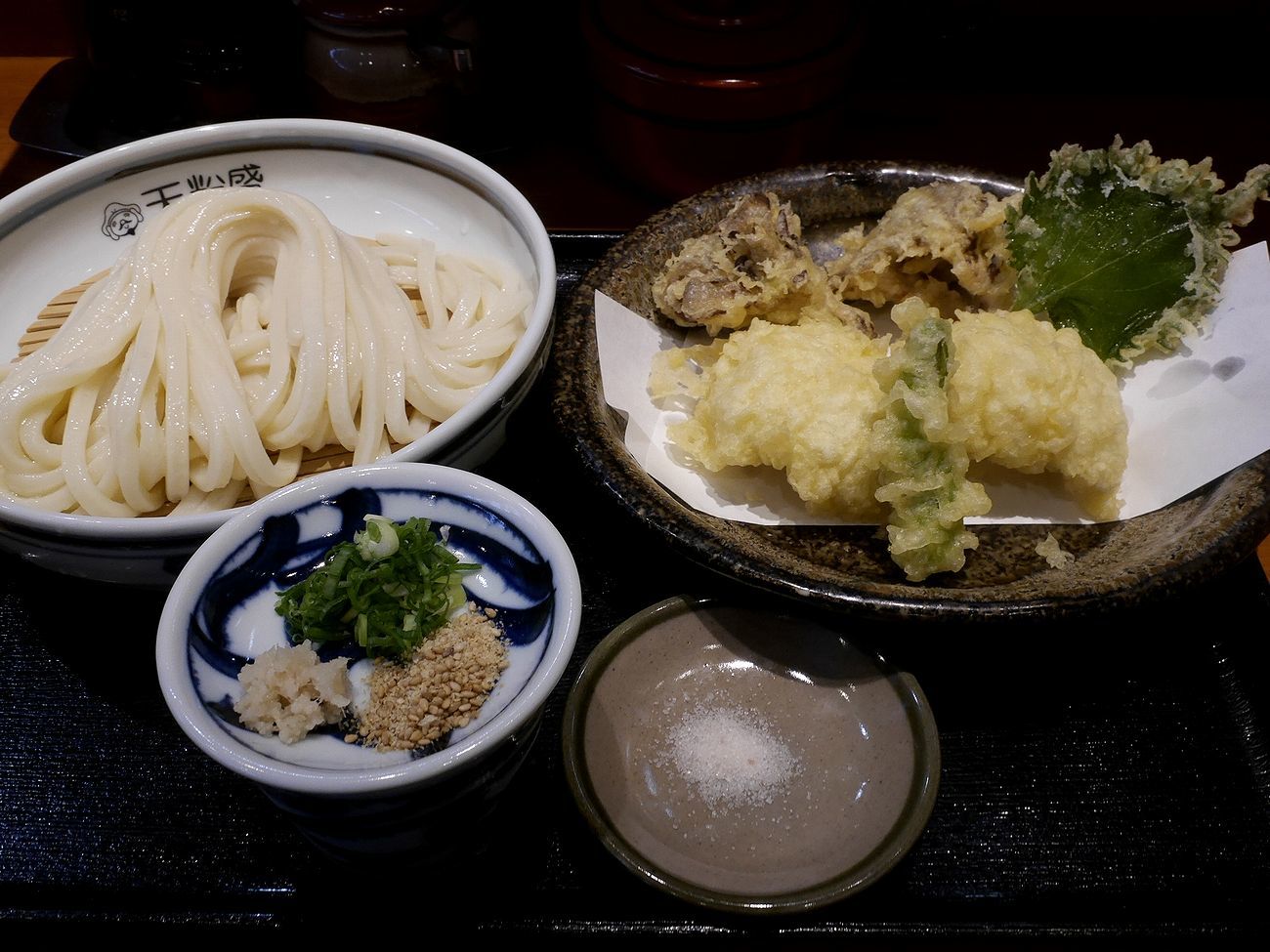 鱧と舞茸の天ぷらセット＠天粉盛（20230729）
