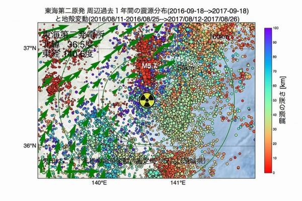 1200px-東海第二発電所所周辺の過去１年間の地震の震源分布と地殻変動