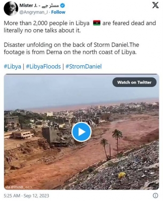 【大洪水】リビアの洪水、1万人超が不明か…東部の都市「街の25%消失」