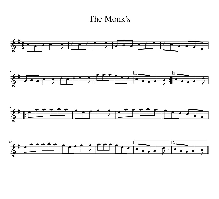 音源・楽譜 - The Monk's Jig